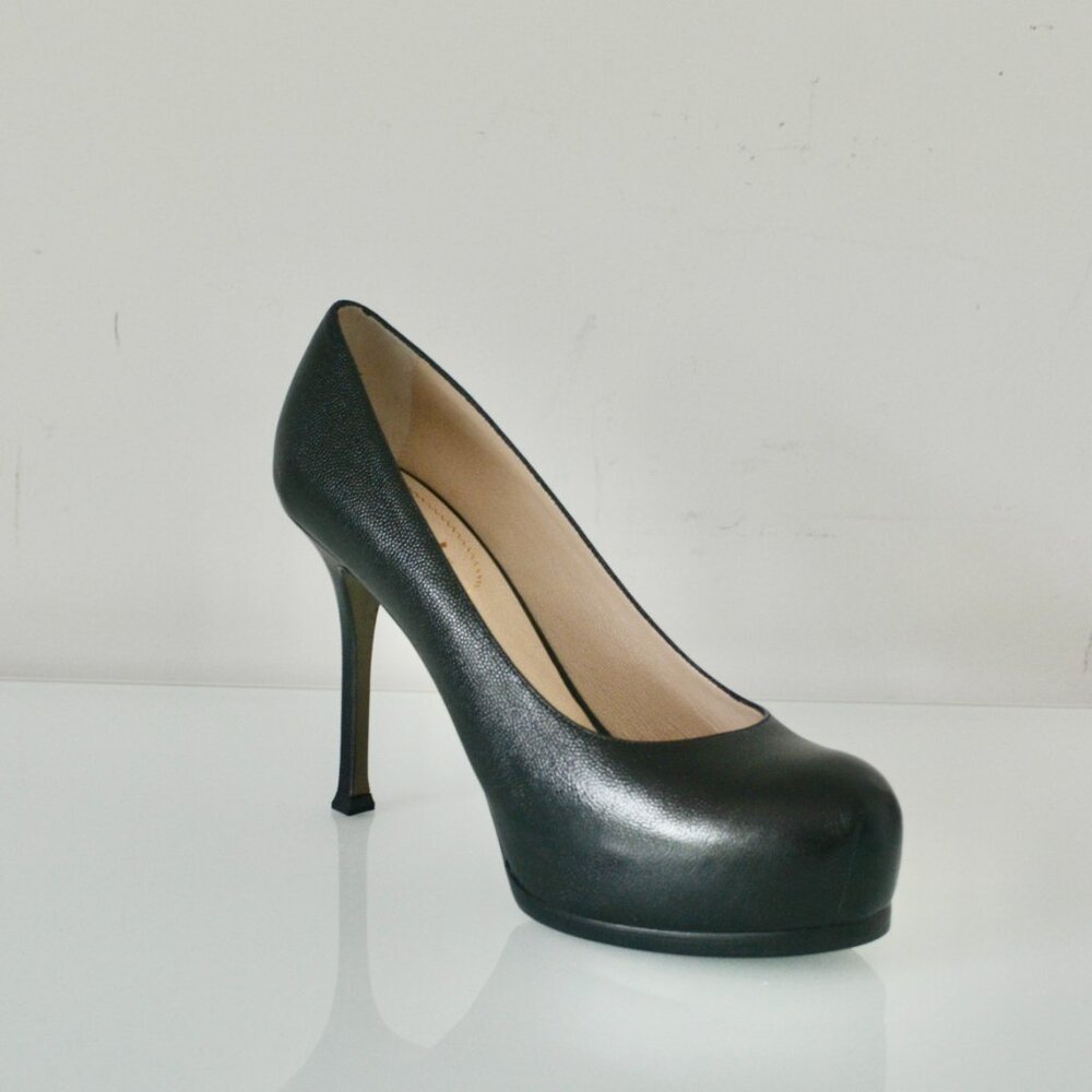 NIB Yves Saint Laurent Tribtoo Tribute Leather Pumps Shoes - Picture 4 of 9